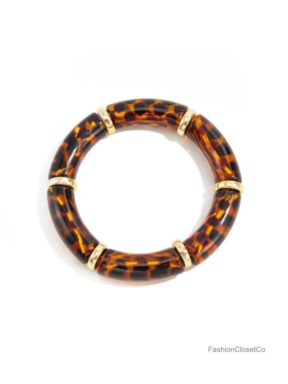 Boho Leopard Print Bangle Bracelet Set Stretch Acrylic Beaded Jewelry